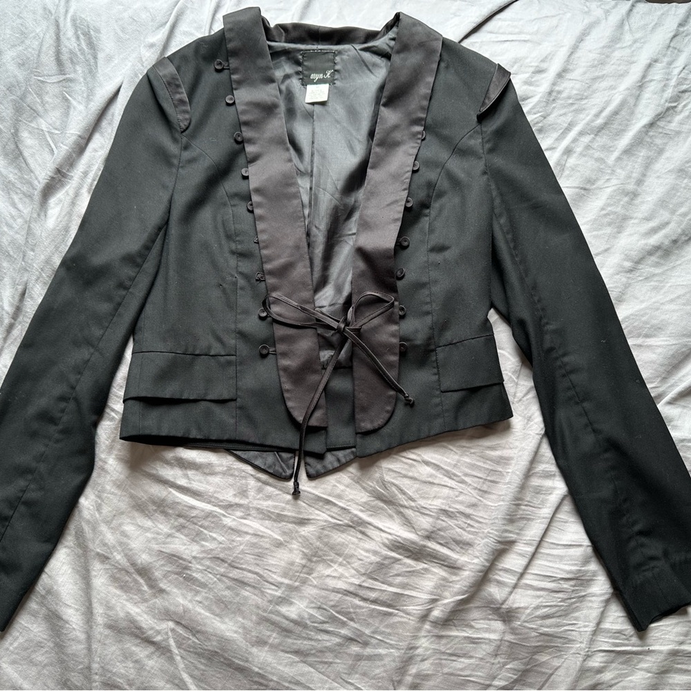 Barney’s NY : Aryn K Black Blazer with Matte Finish